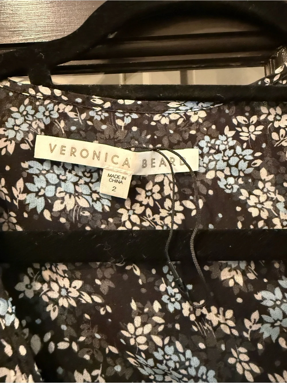 Veronica Beard Black and White Floral Mini Dress - Picture 5 of 5